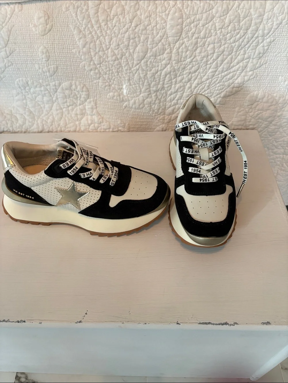 Vintage Havana Black and Cream Athletic Sneakers